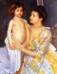 Jules Siendo Secado por su Madre